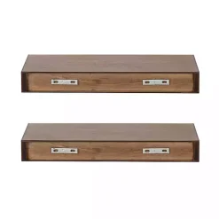 Rustic Wood 2-pc. Floating Shelves, 18 in.