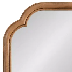Rustic Wood Scallop Wall Mirror