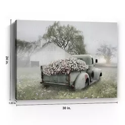 Sage Flower Truck Canvas Art Print, 30x24 in.
