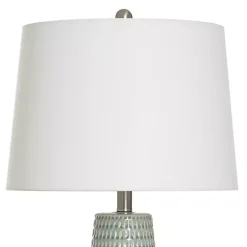 Sage Green Ceramic Dimpled Table Lamp