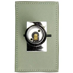 Sage Green Leather Charging Table Lamp