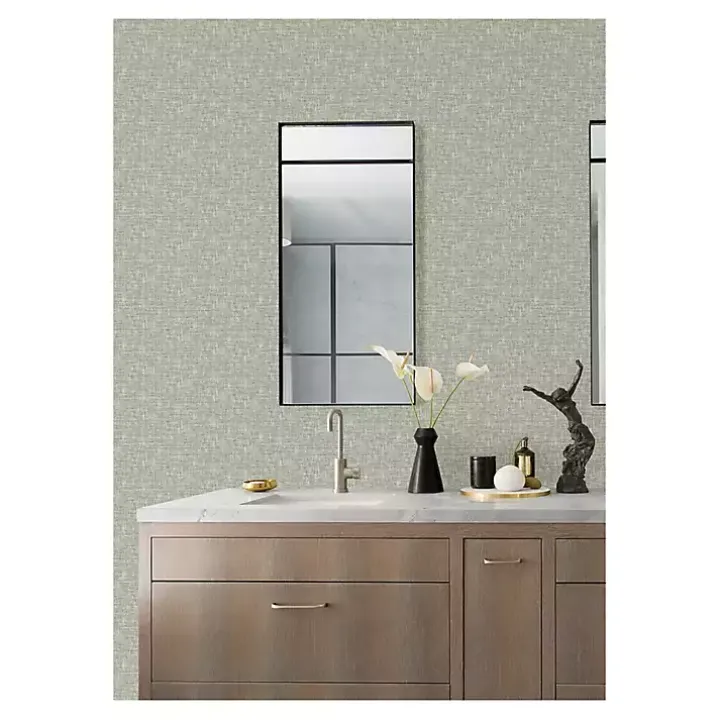 Sage Textured Poplin Peel & Stick Wallpaper