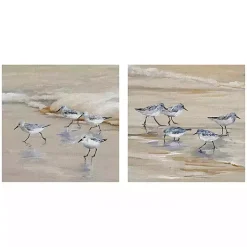 Sandpiper Beach I and II Art Prints, Set of 2