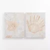 Sandy Seashells Canvas Art Prints, Set of 2