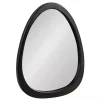 Satin Black Asymmetrical Wall Mirror