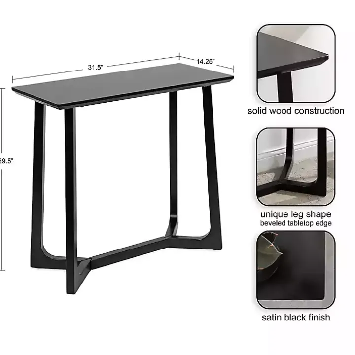 Satin Black Olivia Console Table