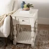 Savannah Cream Distressed Side Table