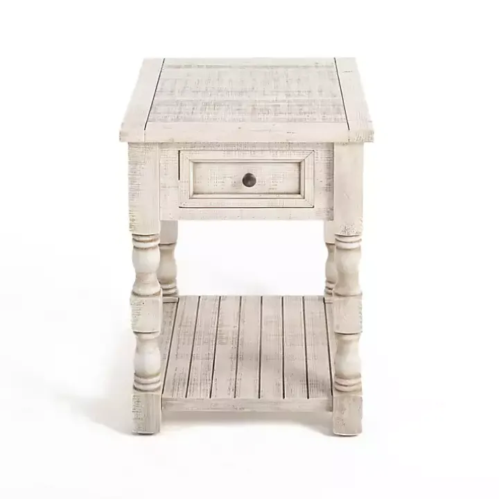 Savannah Cream Distressed Side Table