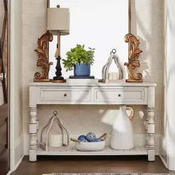 Savannah Cream Distressed Console Table