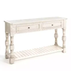 Savannah Cream Distressed Console Table