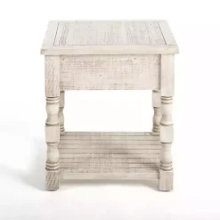 Savannah Cream Distressed Side Table