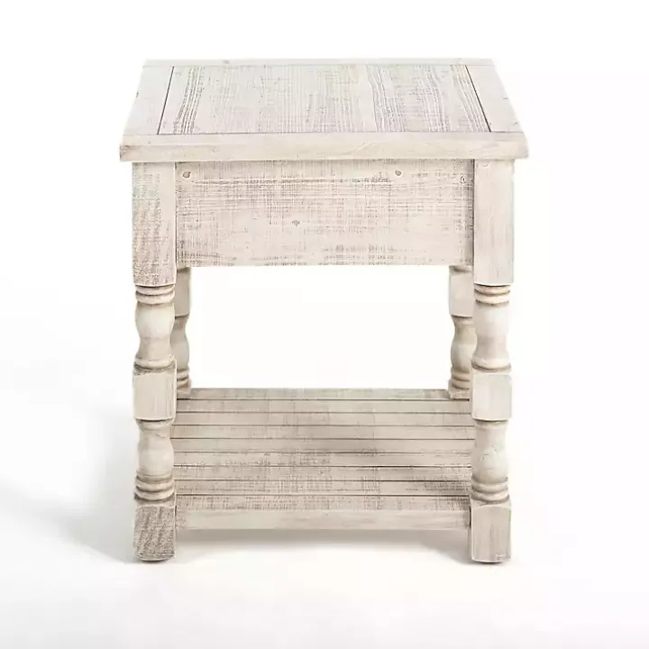 Savannah Cream Distressed Side Table