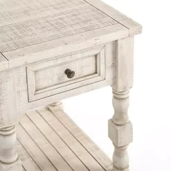 Savannah Cream Distressed Side Table