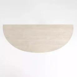 Savannah Cream Distressed Half Moon Console Table