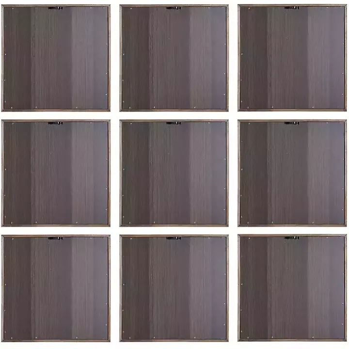 Sea Creatures Framed Wood Art Prints, Set of 9