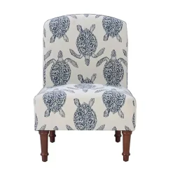 Sea Turtle Print Accent Chair