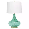 Seafoam Dimpled Glass Teardrop Table Lamp