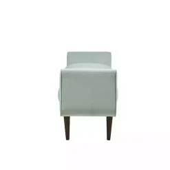 Seafoam Green Velvet Bench