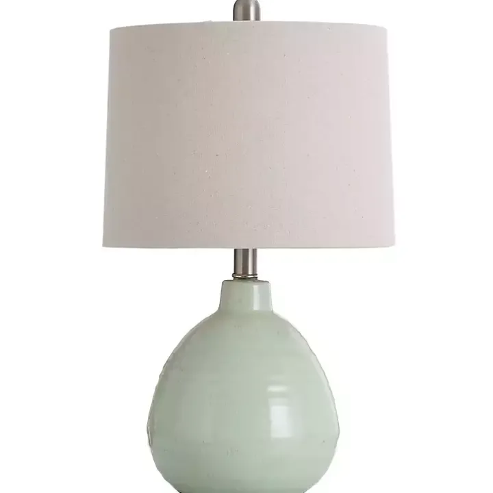 Seafoam Mint Green Ceramic Table Lamp