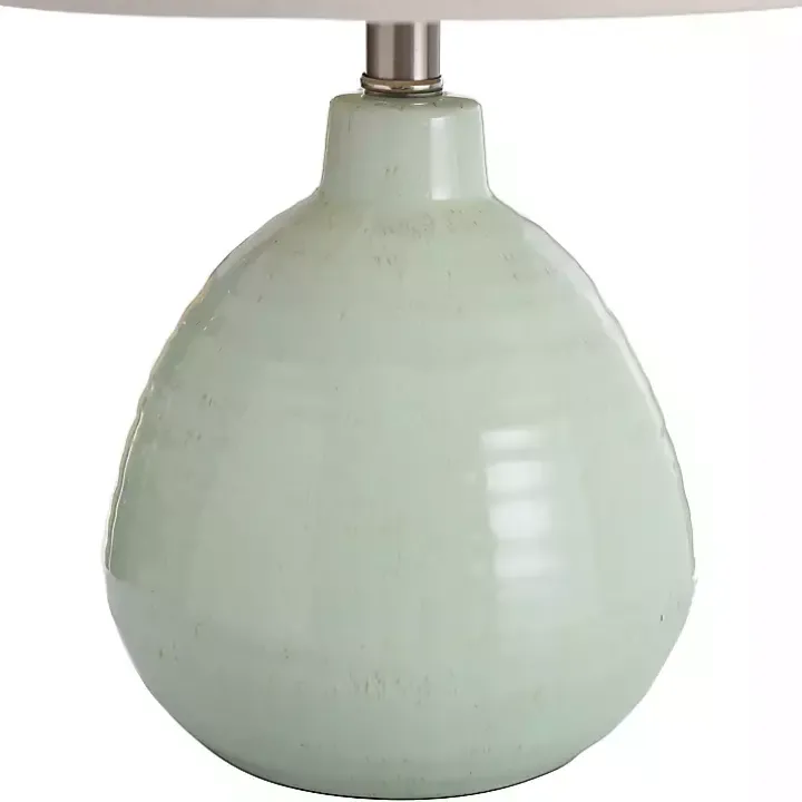Seafoam Mint Green Ceramic Table Lamp