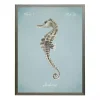Seahorse in Blue Framed Art Print