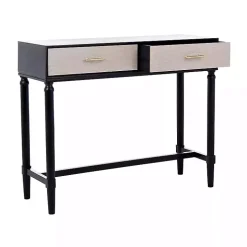 Serena 2-Drawer Black Console Table