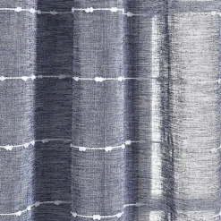 Sheer Navy Textured Curtain Panel Set, 84 in.