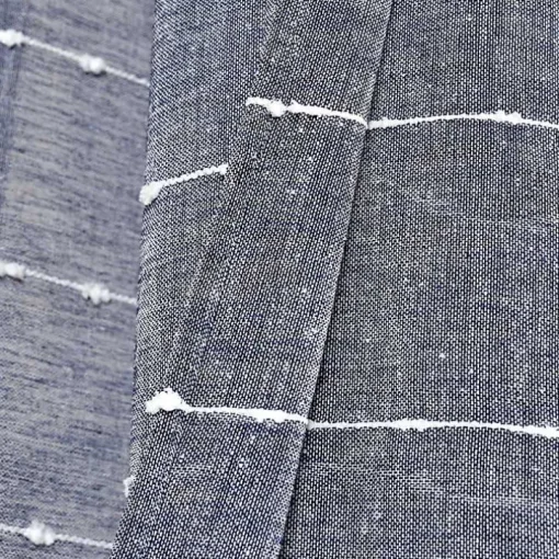 Sheer Navy Textured Curtain Panel Set, 84 in.