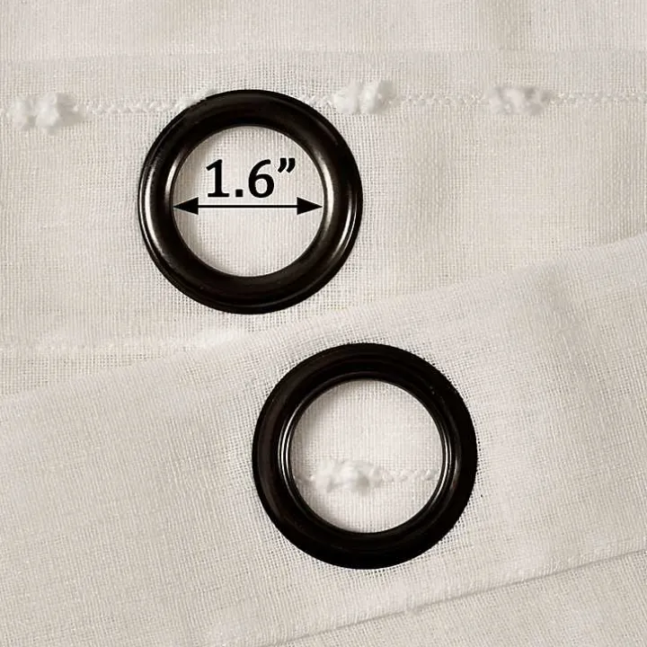 Sheer White Textured Curtain Panel Set, 84 in