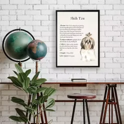 Shih Tzu Facts Framed Wall Plaque