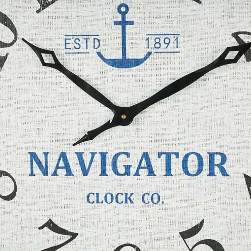 Ship Wheel Wood and Rope Wall Clock