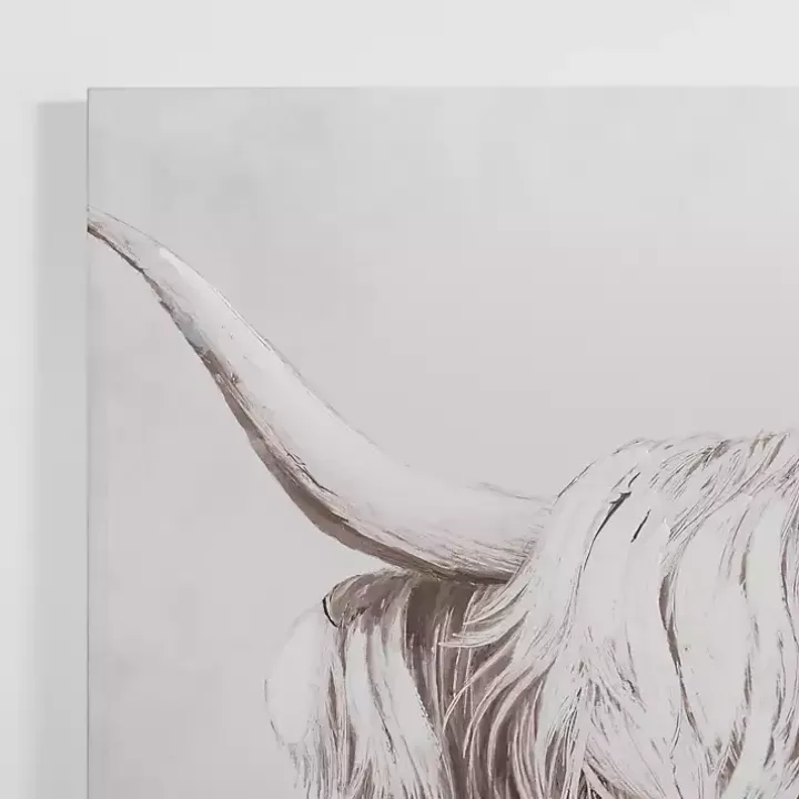 Shy Highland Cow Canvas Art Print