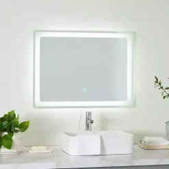 Silver Adjustable LED Wall Mirror