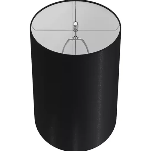 Silver and Black Tapered Table Lamps, Set of 2