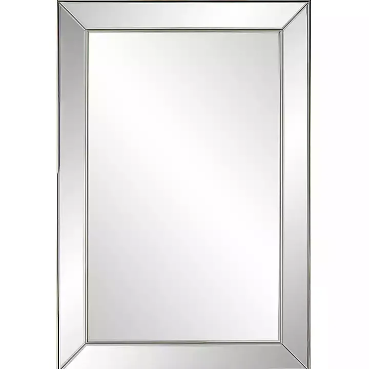 Silver Bevel Rectangle Wall Mirror