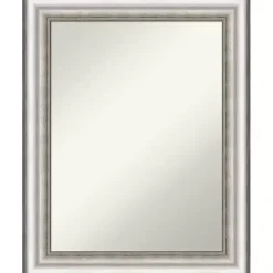 Silver Embossed Frame Wall Mirror