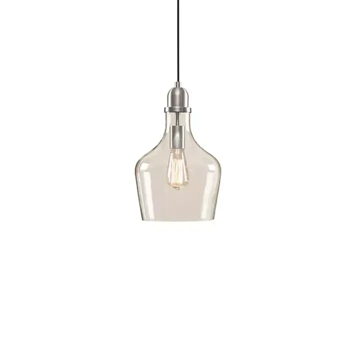Silver Glass Avalon Pendant Light