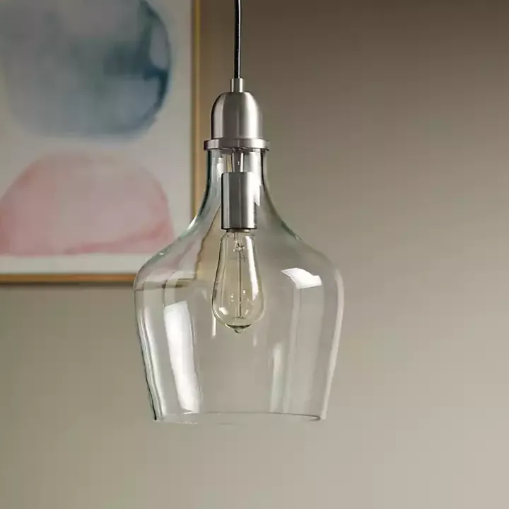 Silver Glass Avalon Pendant Light