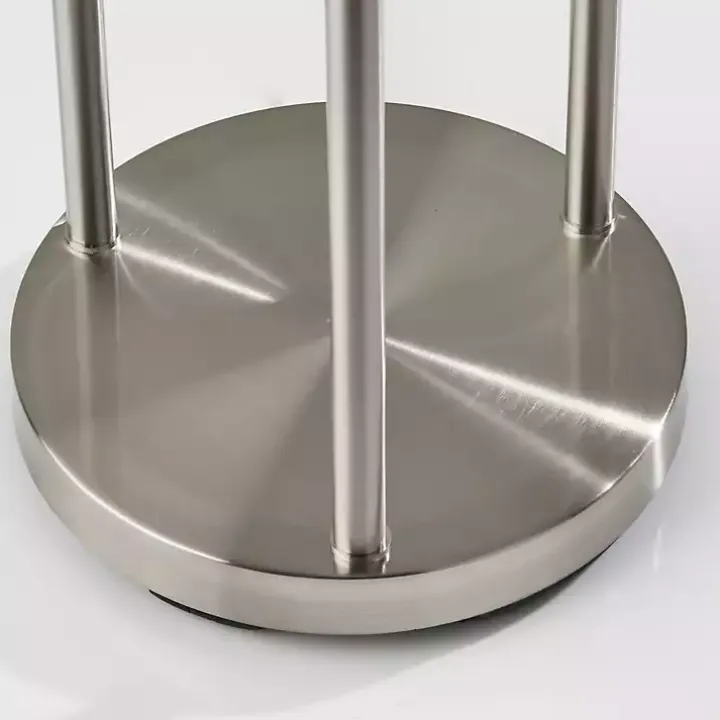 Silver Globe 3-Light Shelf Floor Lamp