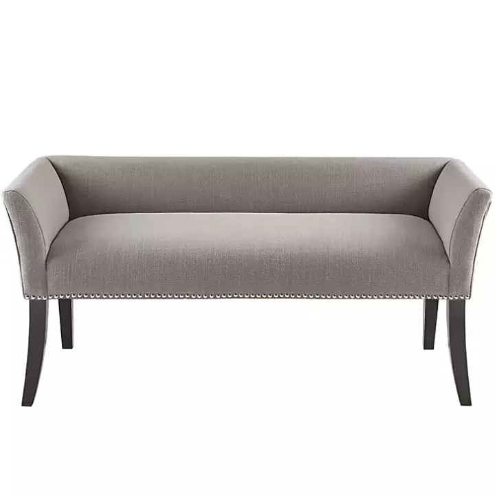 Silver Gray Melinda Accent Bench