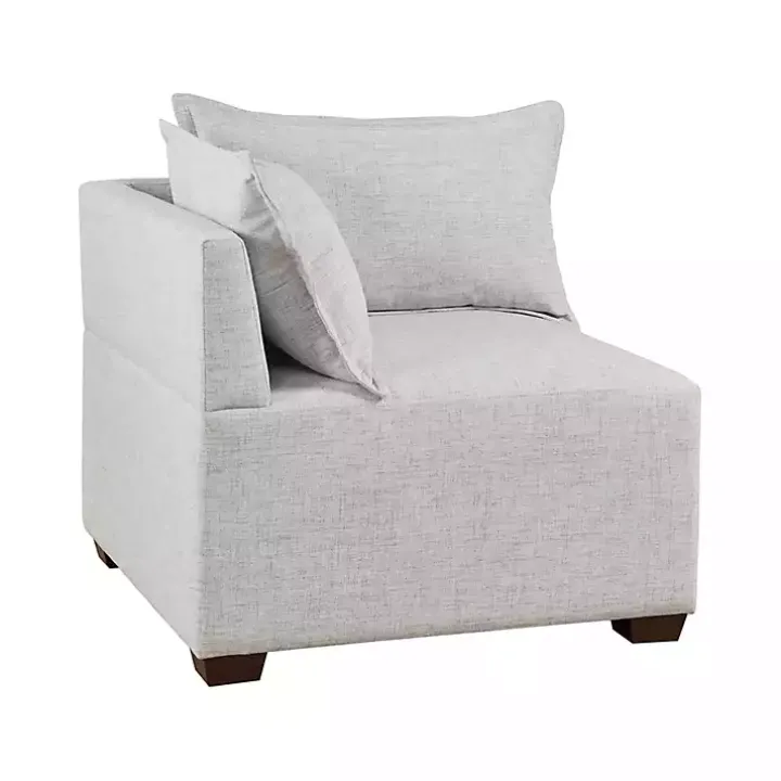 Silver Gray Modular Corner Accent Chair