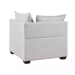 Silver Gray Modular Corner Accent Chair