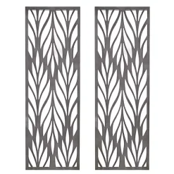 Silver Madison Park Florian Wall Plaques, Set of 2