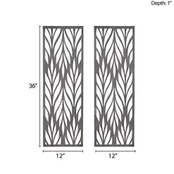 Silver Madison Park Florian Wall Plaques, Set of 2