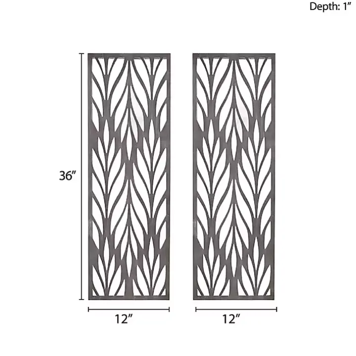 Silver Madison Park Florian Wall Plaques, Set of 2