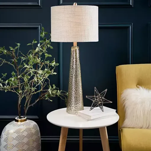 Silver Mercury Glass Cone Table Lamp