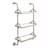 Silver Metal and Glass 3-Tier Wall Shelf