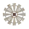 Silver Metal Windmill Wall Plaque