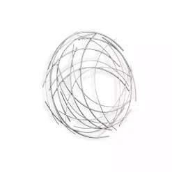 Silver Metal Wire Abstract Wall Plaque