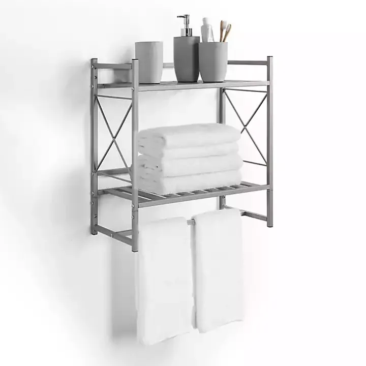 Silver 2-Tier Utility Shelf